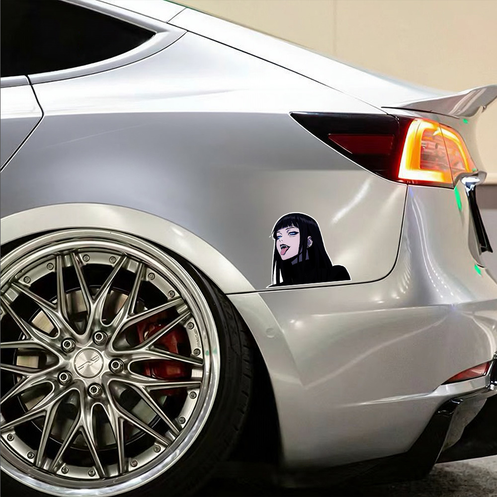 Motorcycle Gear Auto - Cool Anime Girl Tomie Car Sticker
