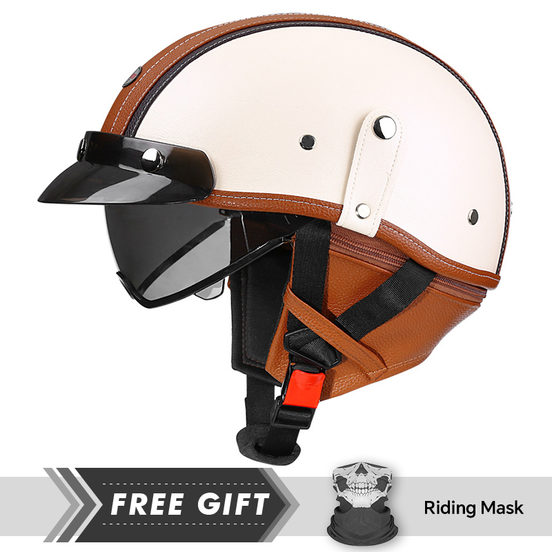 New Arrivals Leather Retro Hal - đánh giá và giá Motorcycle Gear Store