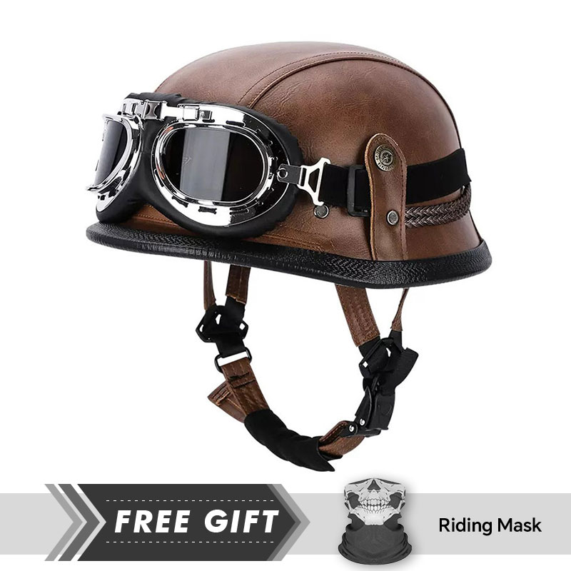 Classic Half Face Helmet Prote - đánh giá và giá Motorcycle Gear Store