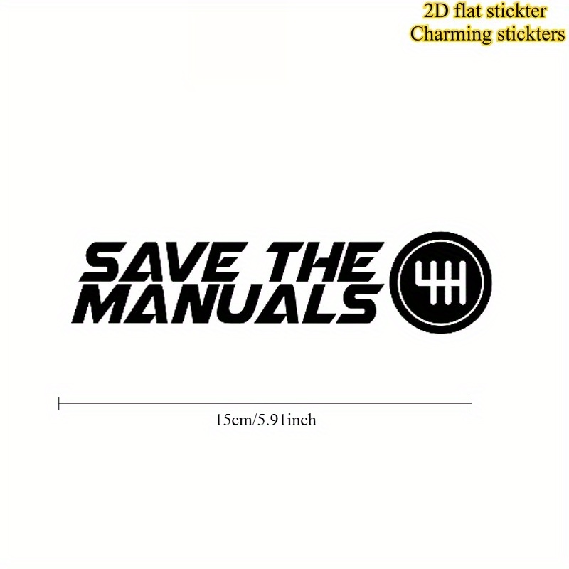1Pc Save The Manuals Gear Viny - đánh giá và giá Motorcycle Gear White