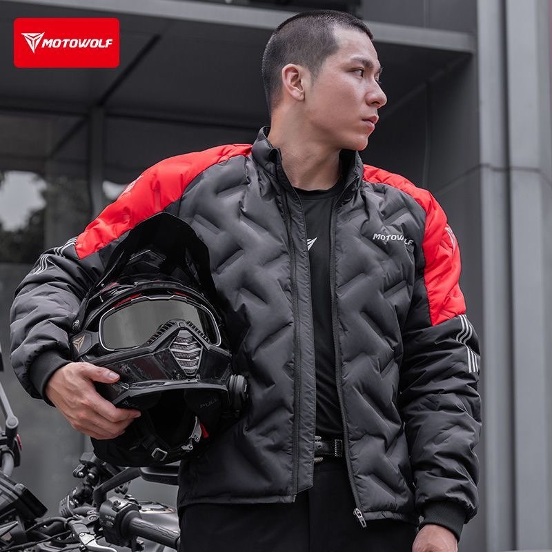 Motorcycle Down Jacket Winter  - đánh giá và giá Motorcycle Gear White