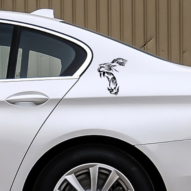 YAWN LION Funny Vinyl Decals M - đánh giá và giá Motorcycle Gear White