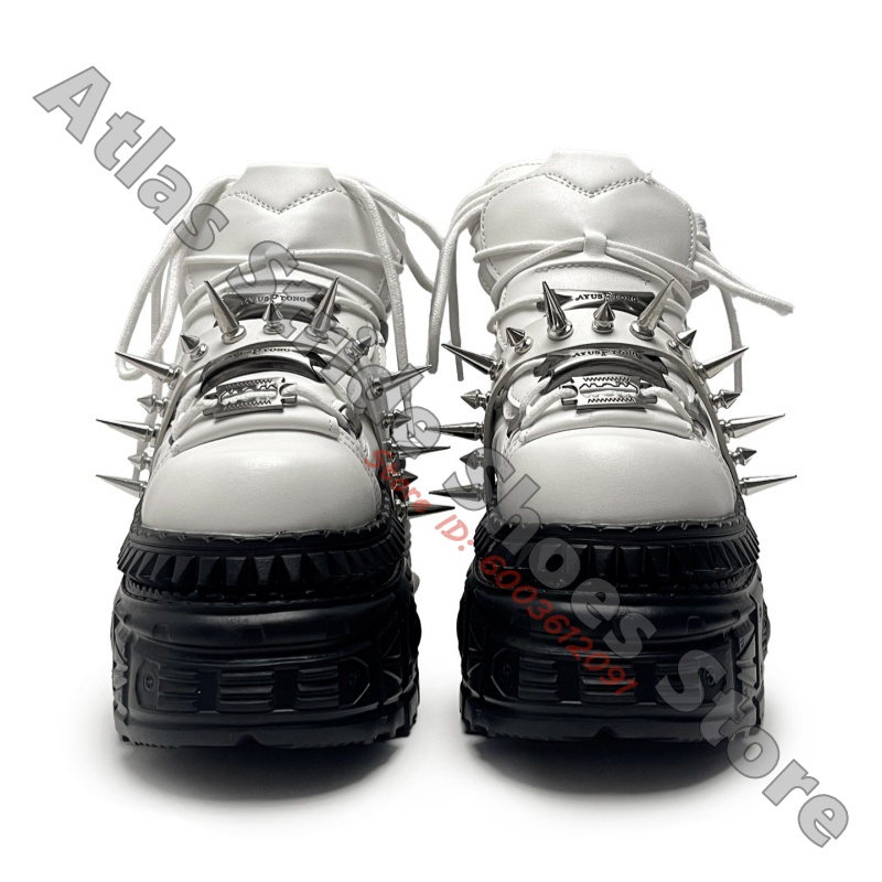Unisex White Punk Platform Sne - đánh giá và giá Motorcycle Gear White
