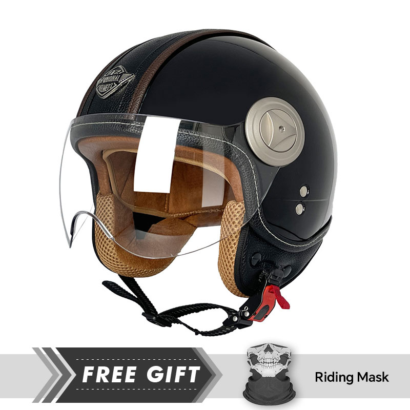 3/4 Open Face Helmet Vintage O - đánh giá và giá Motorcycle Gear Store