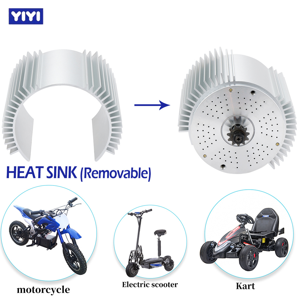 72V 3000W Motor with Heat Sink - đánh giá và giá Motorcycle Gear Hub