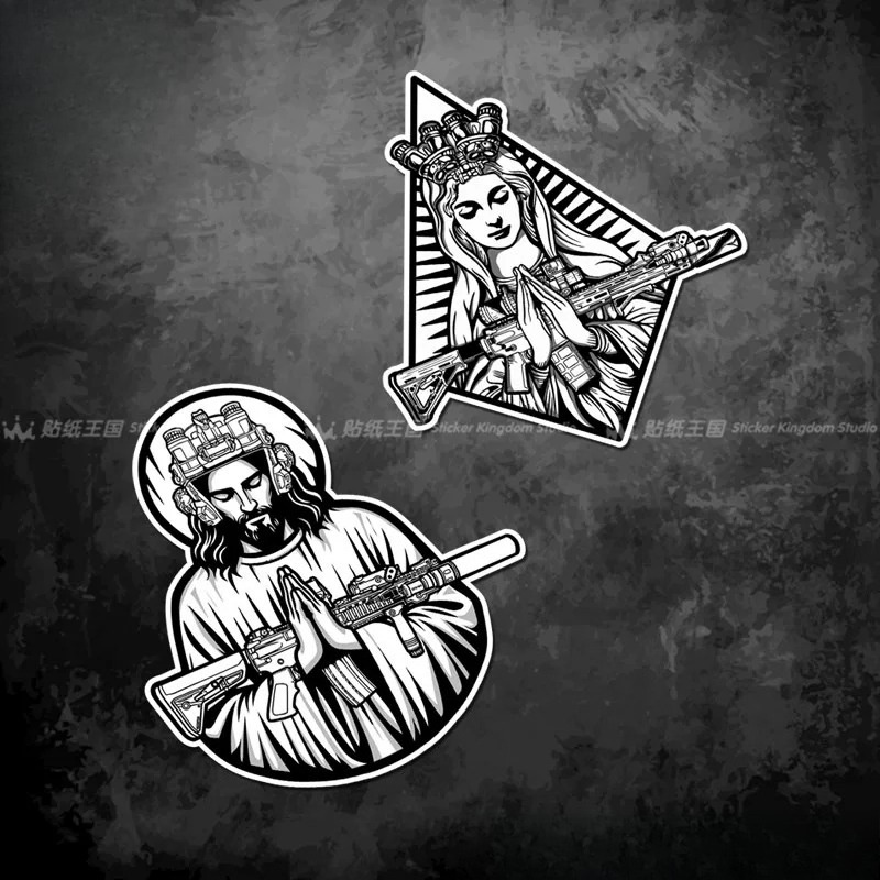 Tactical Black White Jesus Vir - đánh giá và giá Motorcycle Gear White