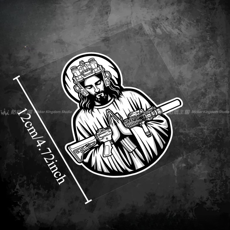Tactical Black White Jesus Vir - đánh giá và giá Motorcycle Gear White